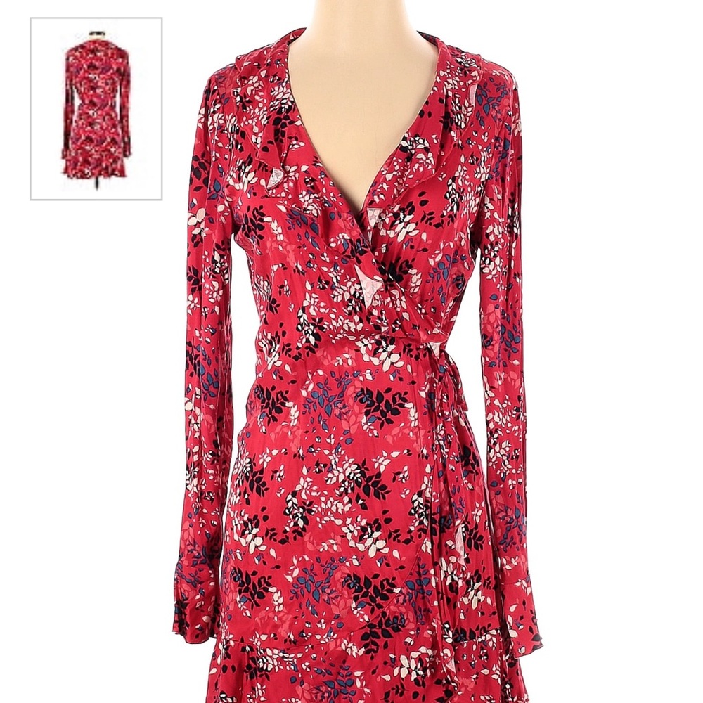long sleeve wrap dress
